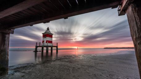 Lighthouse in Lignano Sabbiadoro (Italy) wallpaper