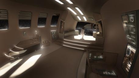 Spaceship interior wallpaper