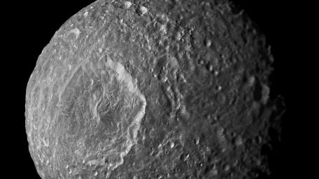 Streaks and Markings on Mimas wallpaper