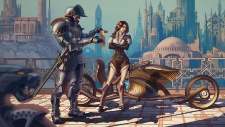 Cyberpunk elf wallpaper