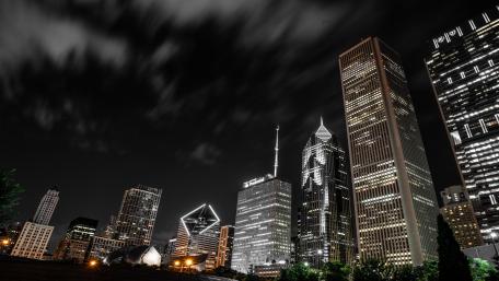 Chicago at night wallpaper