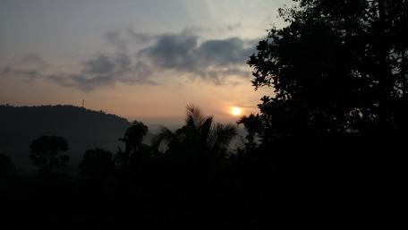 Serene Sunset Over Lush Landscapes wallpaper