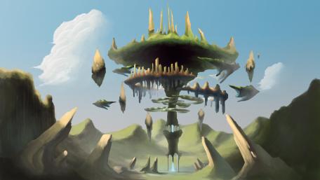 Floating island wallpaper