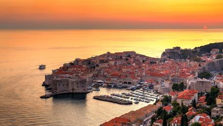 Dubrovnik at sunset wallpaper