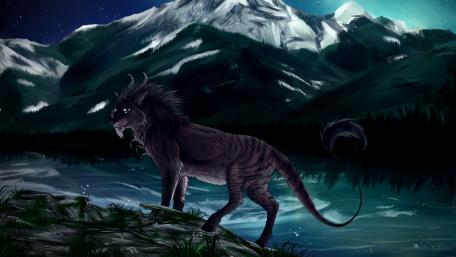 Magical lion wallpaper