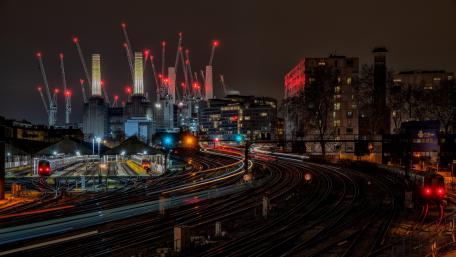 Tower cranes in London wallpaper
