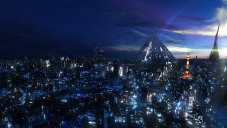 Sci-fi city wallpaper