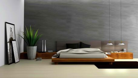 Modern Minimalist Bedroom Design for Tranquil Living wallpaper