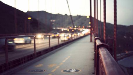 Bike Lane on Golden Gate Bridge wallpaper