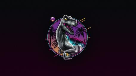 Dinosaur retro poster wallpaper