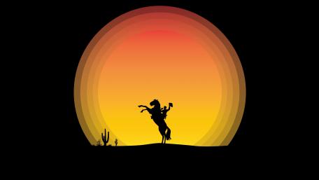 Cowboy Silhouette wallpaper