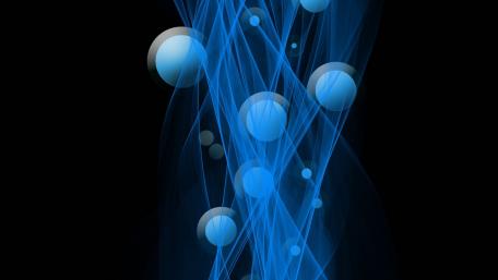 Vibrant Blue Flowing Energy Design wallpaper