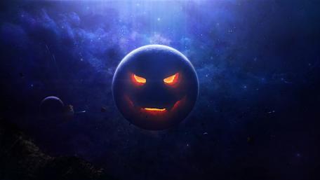 Planet Jack-o'-lantern wallpaper
