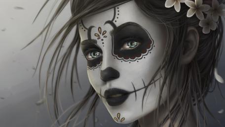 Day of the Dead Sugar Skull Girl wallpaper