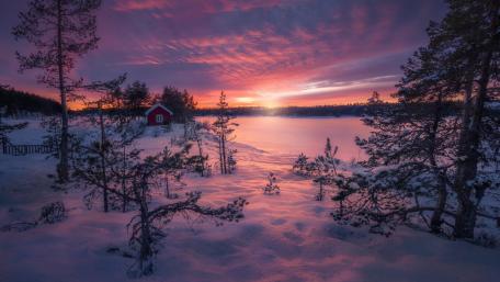 Ringerike in wintertime wallpaper