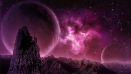 Pink alien planet wallpaper