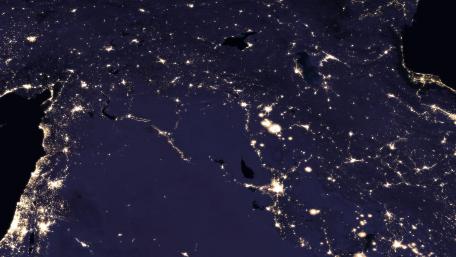 Night Lights in the Middle East in 2012 wallpaper