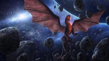 Dragon in space wallpaper