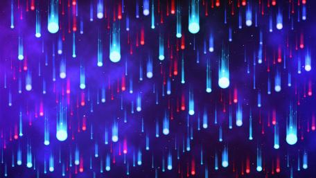 Red and blue shooting stars wallpaper
