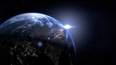 Night & Day from Space wallpaper