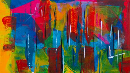 Vibrant Fusion of Colors and Shapes wallpaper