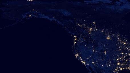Night Lights Along the Pacific Coast 2012 wallpaper