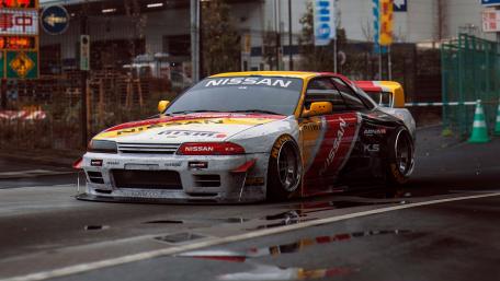 Nissan Race Car Dominance on the Track wallpaper