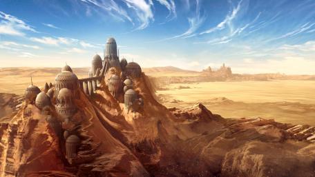 Desert Castle wallpaper