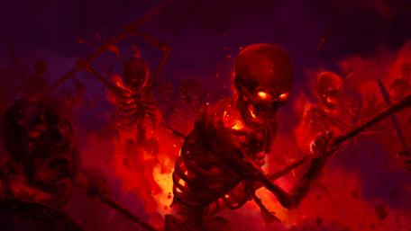 Skeleton fight wallpaper