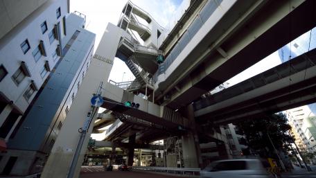 Hakozaki Junction Stairway wallpaper