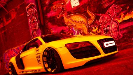 Urban Dreamride Audi R8 Graffiti Art wallpaper