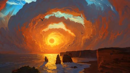Twelve Apostles fantasy landscape wallpaper