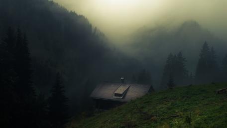 Twilight Tranquility in the Mountains wallpaper