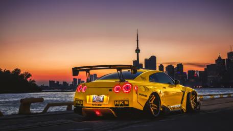 Yellow Nissan GT-R R35 wallpaper