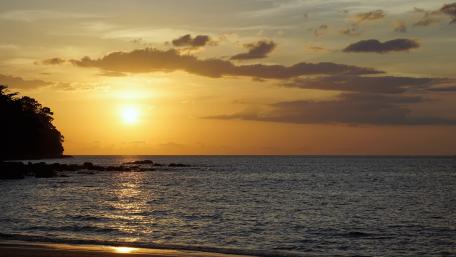 Sunset at the beach wallpaper