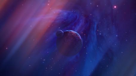 Planet and moon wallpaper