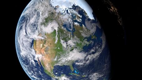 North America by Day & Europe at Night wallpaper