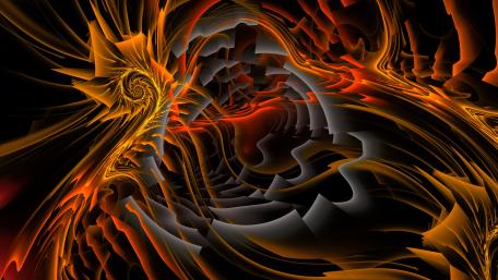 Warm fractal art wallpaper