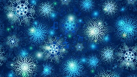 Blue snowflake pattern wallpaper