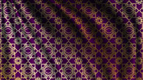 Purple silk with golden pattern wallpaper
