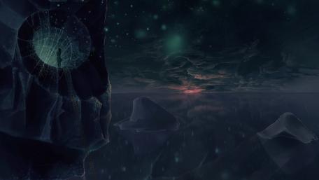 Strange tunnel in the darkness wallpaper