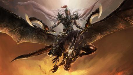 Dragon rider warrior wallpaper