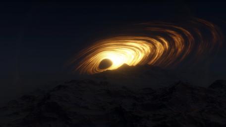 Realistic Black Hole wallpaper