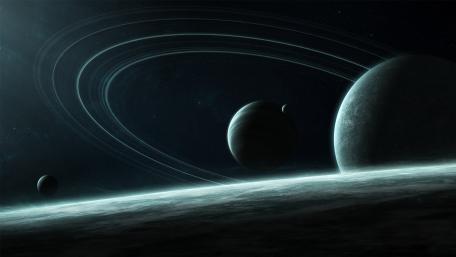 Mystical Rings of a Distant Planetary System wallpaper