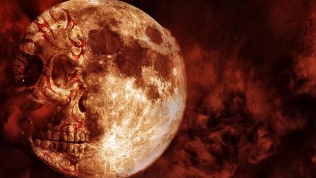 Skull moon wallpaper