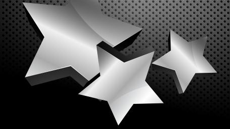Stylish Monochrome Silver Stars Wallpaper wallpaper