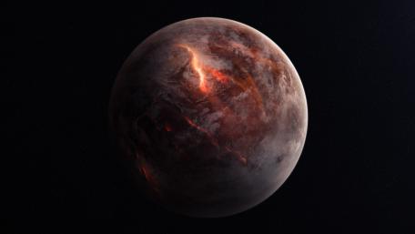 Glowing planet wallpaper