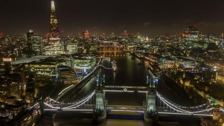 Night skyline of London wallpaper