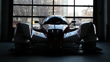 Sleek Racing Prototype in Silhouette wallpaper