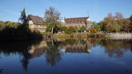Wasserschloss in the sunshine wallpaper